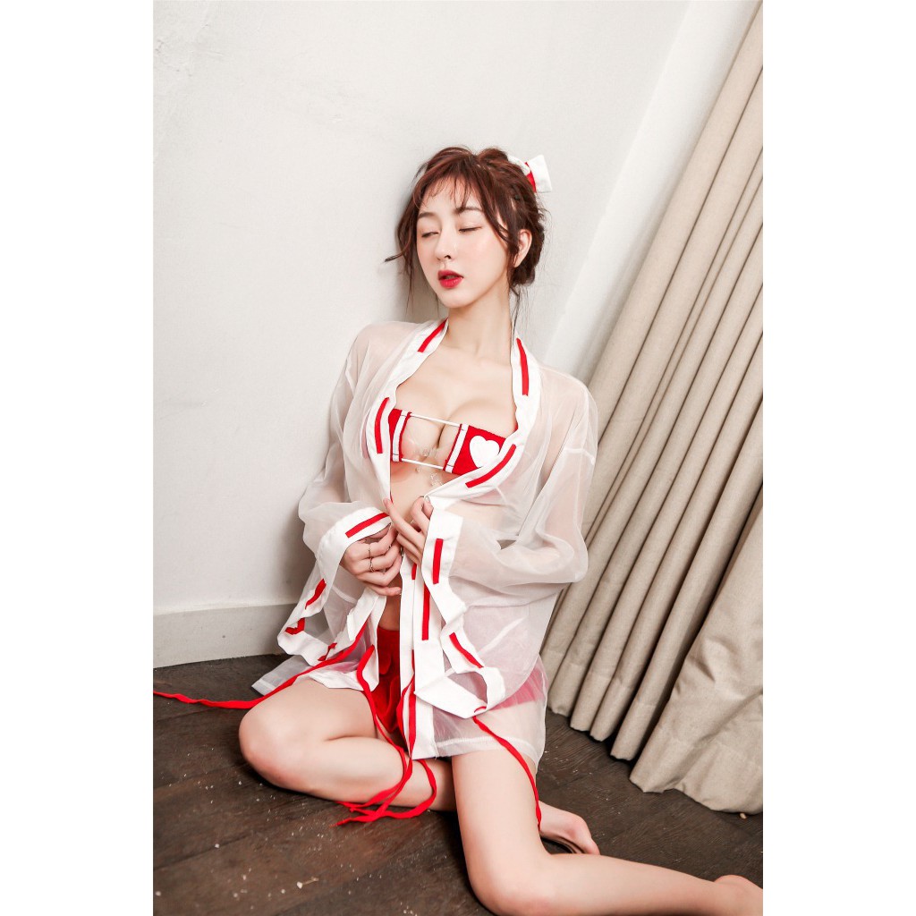 Váy ngủ 💝 Free ship 💝 Cosplay y tá kèm choàng sexy | BigBuy360 - bigbuy360.vn
