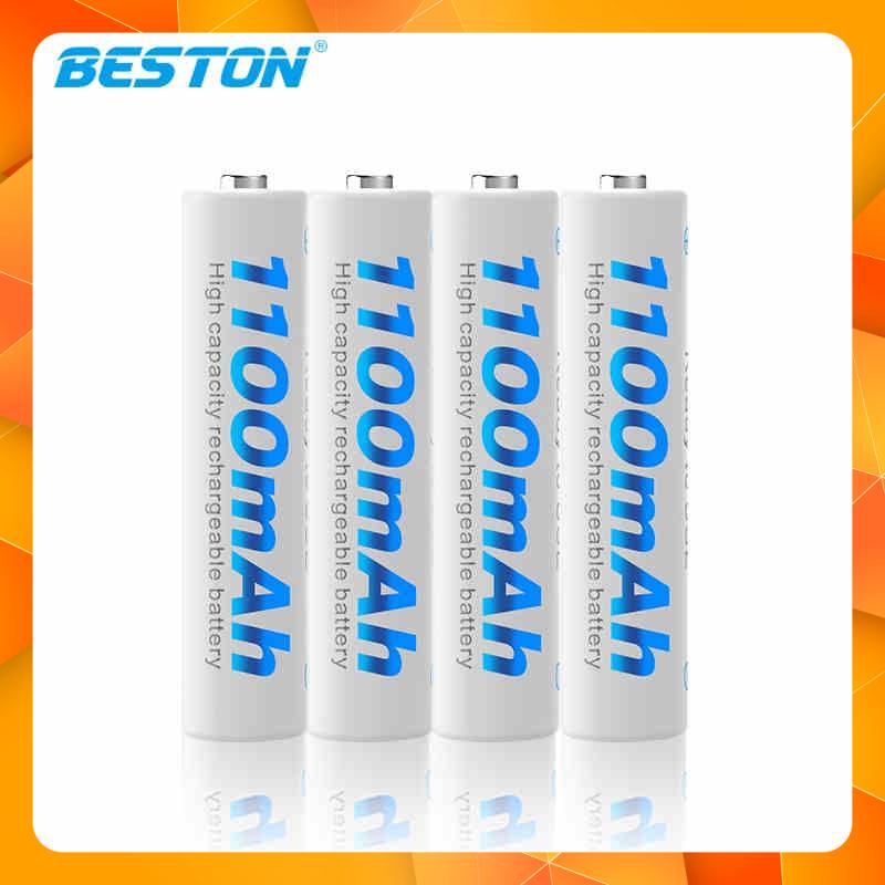 Hộp 04 Pin sạc AAA 3A BESTON dung lượng 1100mAh, 600mAh, 800mAh, 1300mAh Tặng kèm hộp đựng pin