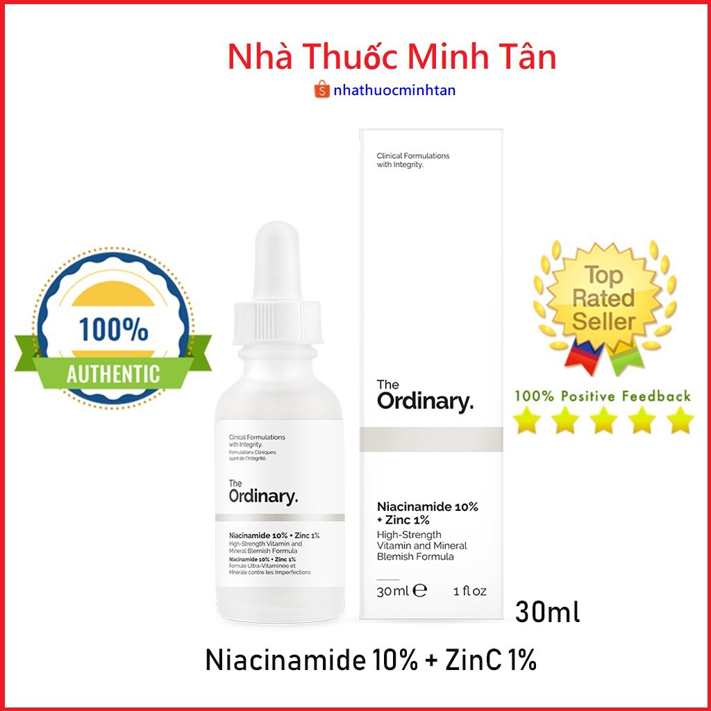 Serum The Ordinary Niacinamide 10% + Zinc 1% – Serum Chống Viêm, Giảm Kích Ứng Dành Cho Da Mụn | BigBuy360 - bigbuy360.vn