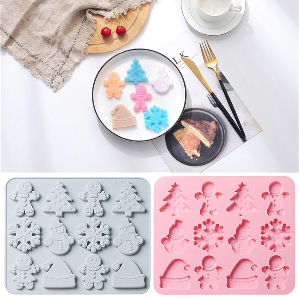 Khuôn Silicone Tạo Hình Chủ Đề Giáng Sinh Trang Trí Bánh