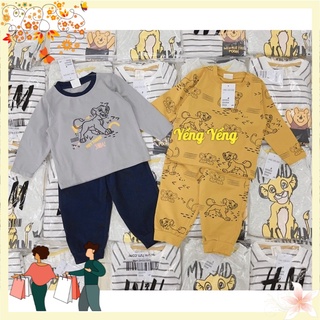 Sbt174 - set 2 bộ bé trai dài vàng xám sư tử lion