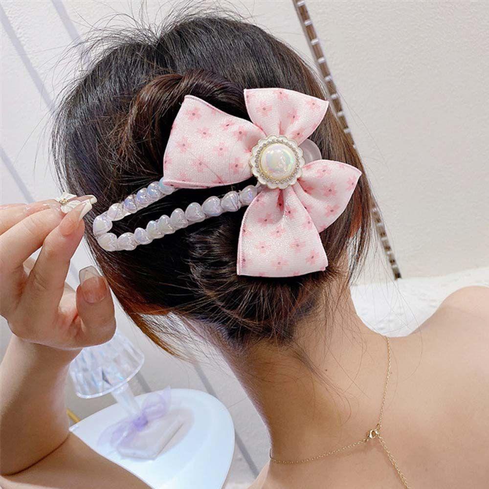 Kẹp Tóc Nơ Lưới Cỡ Lớn Thời Trang Thanh Lịch Cho Nữ