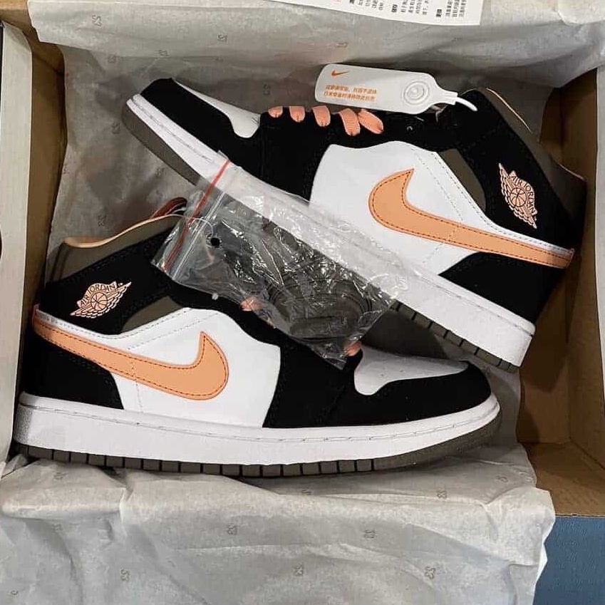 Giày Jordan milan cam đào, Giày thể thao JD1 high cao thấp Full box tặng dây