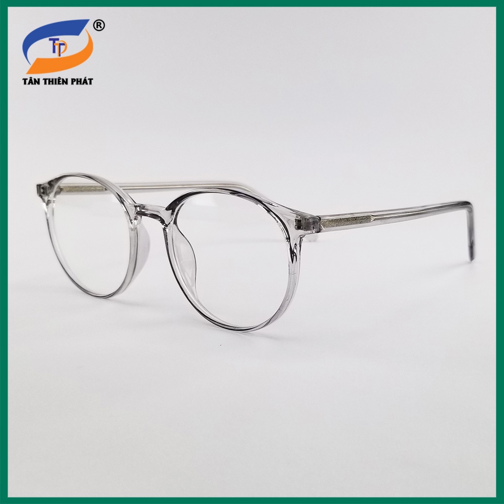 Gọng kính cận nam nữ mắt tròn nhựa màu đen, hồng, xám 8243. Tròng kính giả cận 0 độ chống ánh sáng xanh, chống tia UV