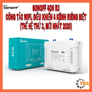 Công tắc thông minh Wifi Sonoff 4CH R3 điều khiển từ xa bản mới 2020