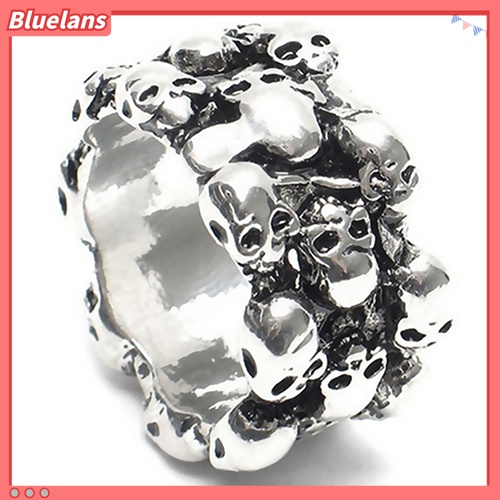 Nhẫn đeo khớp ngón tay mặt hình đầu lâu phong cách gothic sành điệu dành cho nam