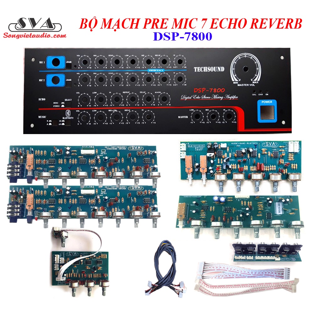 [Mã ELHACE giảm 4% đơn 300K] BỘ MẠCH AMPLI PRE MIC 7 VOLUME REVERB 2399 TẶNG MẶT DSP-7800