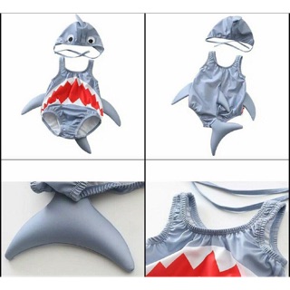 Set đồ bơi hình cá mập kèm nón