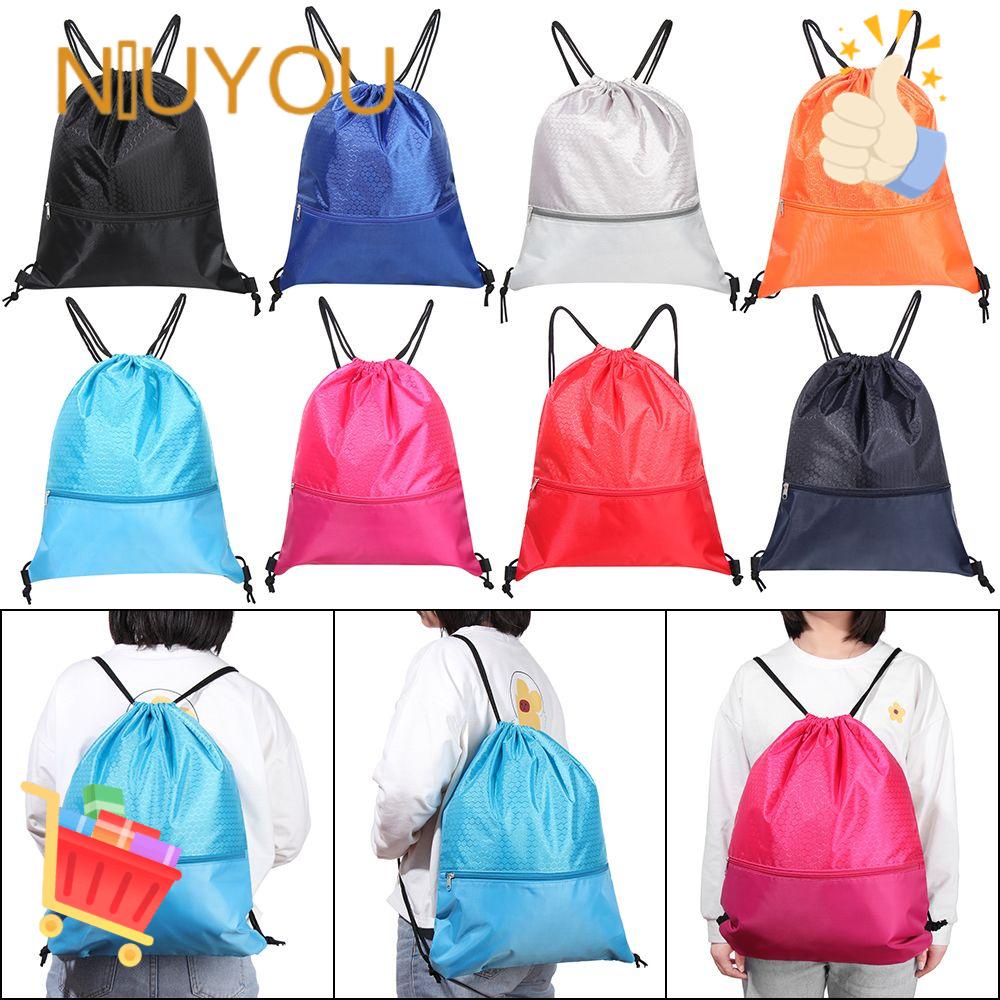 NIUYOU [Ready Stock] Waterproof Oxford Bag Foldable Drawstring Backpack