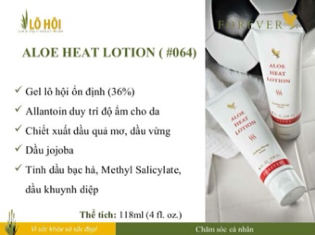 Aloe Heat Lotion 064 Flp| Kem Mát Xa Làm Nóng Giảm Đau Nhức