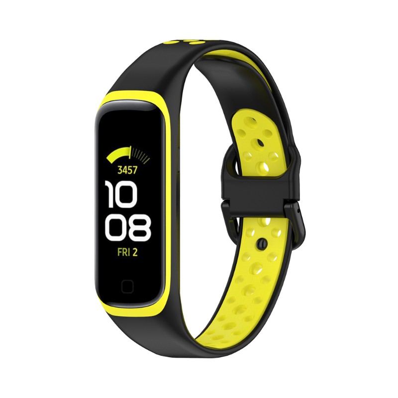 Dây Đeo Silicon Hai Tông Màu Cho Đồng Hồ Thông Minh Samsung Galaxy Fit 2 Sm-R220