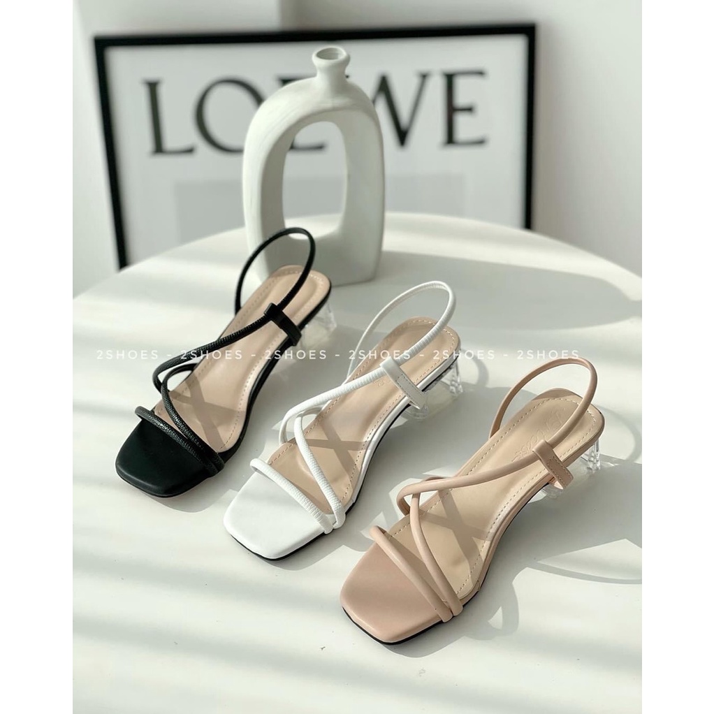 Dép sandal gót pha lê 4 phân mã G50