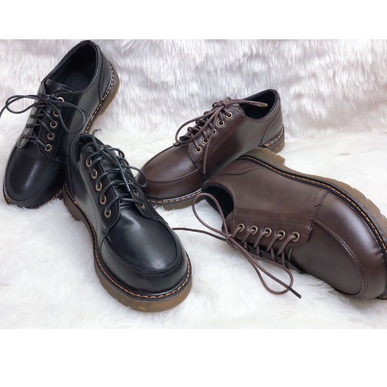 Giày ulzzang vintage nâu đen đế trong siêu mềm có ảnh thật cuối