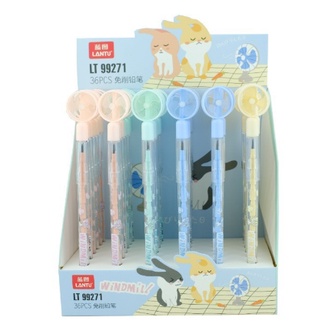 Bút chì kim hình quạt tai mèo mini BC52 bút chì dễ thương