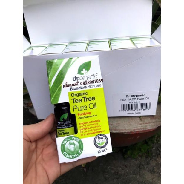 EAGER  Tinh Dầu Tràm Trà Hữu Cơ Dr. Organic Tea Tree Oil 10ml