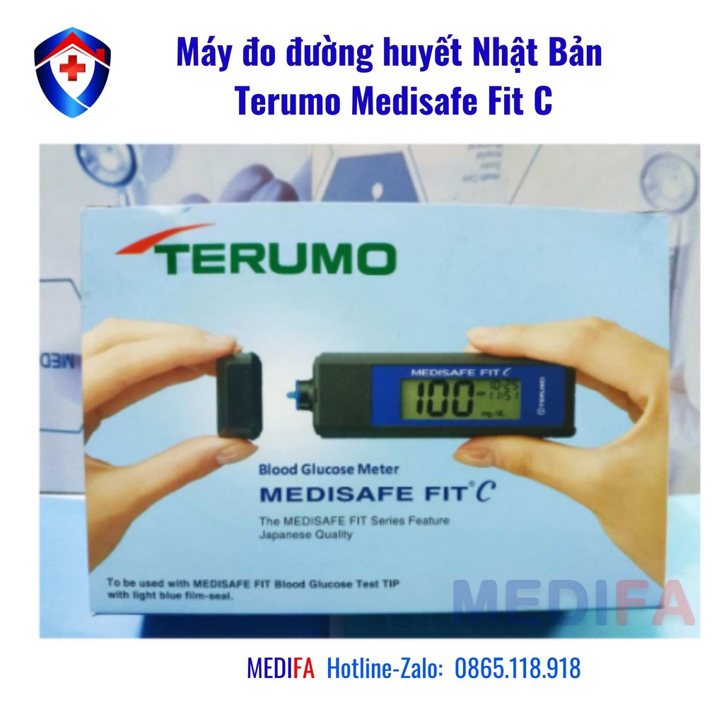 ✨[TRỌN BỘ] Máy đo đường huyết, tiểu đường 💦Terumo MEDISAFE Fit C💦 nhập nguyên chiếc từ Nhật Bản, Bảo hành 5 năm