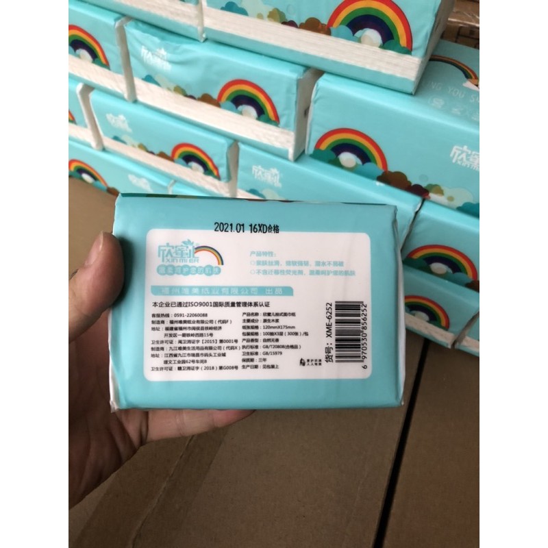 Giấy ăn cầu vồng chuẩn loại 1 Xinmer