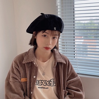 Mũ Nồi Retro Thêu Hình % Nón Beret Chất Kaki Thời Trang Form Unisex Nam Nữ N04