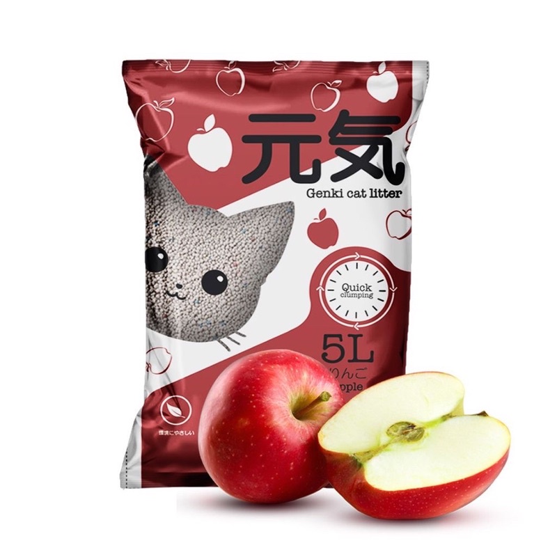 Cát vệ sinh cho mèo Nhật Bản Genki Litter 5L,Happy Cát 9L -Kún Miu Petshop