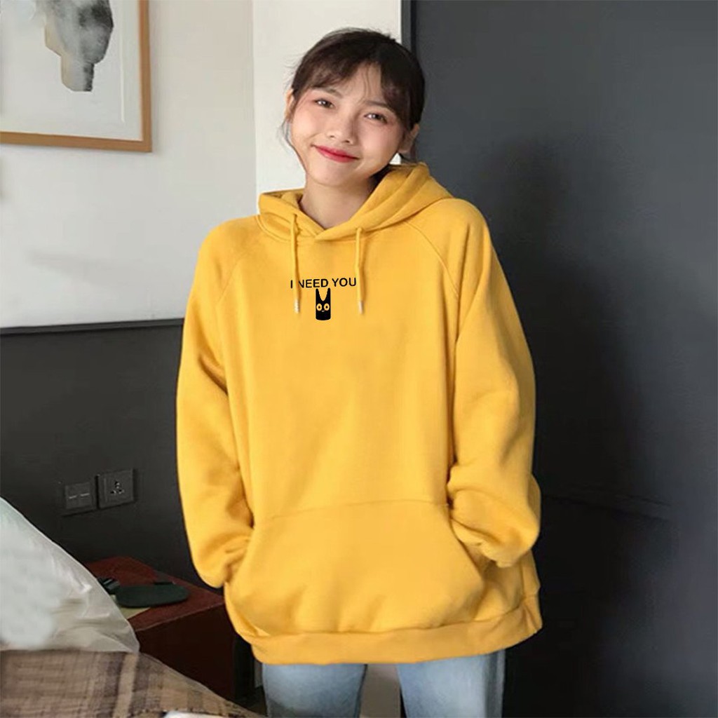 Áo khoác Hoodie Nam Nữ Imee Store Áo Khoác Nỉ Đẹp Form Rộng Unisex Chất Nỉ Ngoại 2 Lớp I Need You Freesize | BigBuy360 - bigbuy360.vn