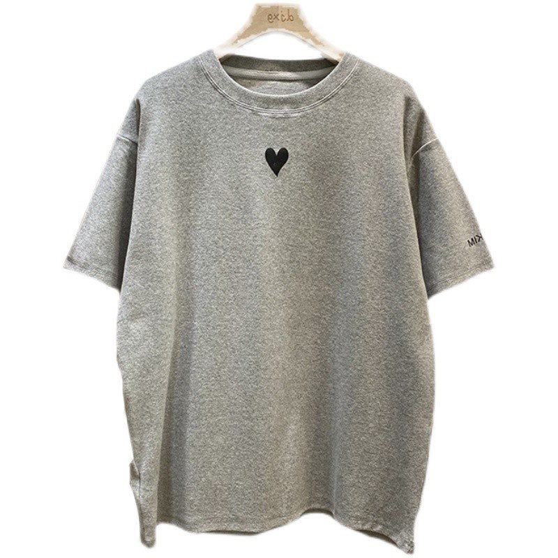 SUXI Áo Thun Ngắn Tay Cổ Tròn In Họa Tiết Tối Giản Thời Trang Mùa Hè Mới Cho Nữ