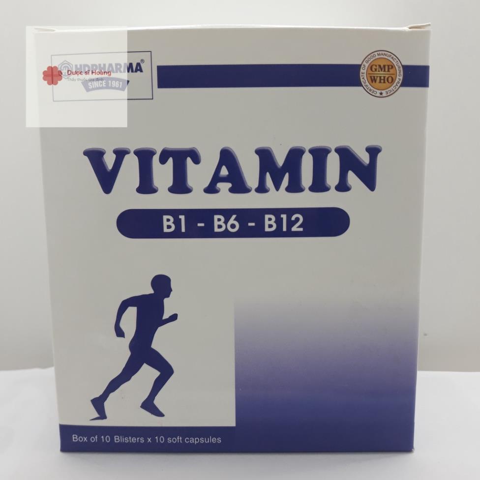 [CHÍNH HÃNG] Vitamin 3B Bổ sung Vitamin B1-B6-B12, Khoáng chất HDPharma - Hộp 10 vỉ