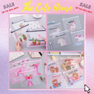 Túi đựng bút/ túi zip a5 chống thấm nước nhiều hình dễ thương