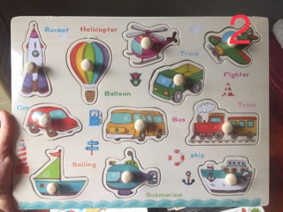 Combo 3 bảng núm gỗ cho bé