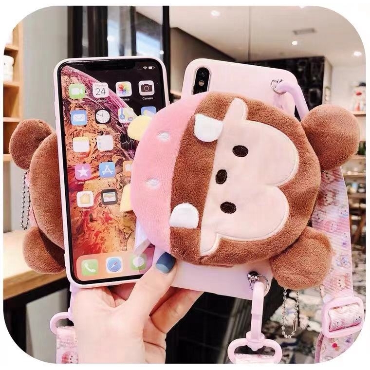 Ốp ví hoạt hình vải bông nhiều mẫu mã cho Samsung A10 A10S A20 A30 A70 A50 A50S A30S A7 2018 A51 A71 S11 Plus