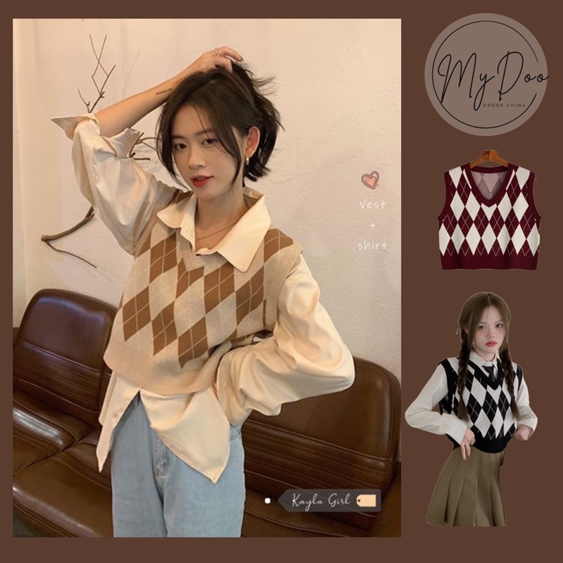 [ Trùm Sỉ Len ] Áo Gile len croptop nữ hottrend 2022 [ 100c đầu rẻ nhất] - GL27