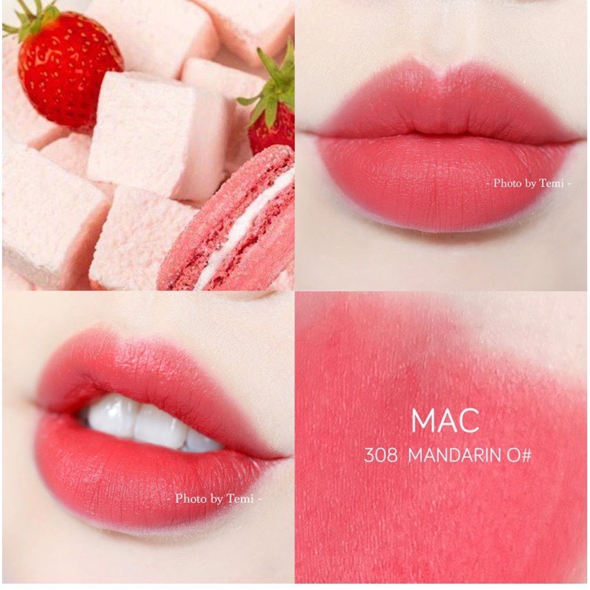 Son Mac Rettro Matte - Matte - Powder Kiss Lipstick, Hàng chính hãng Đủ Bill Bao Check