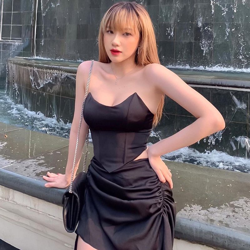 Áo Kiểu Corset Có Gọng Thời Trang Ulzzang, [ADORABLE], CropTop Satin Hot Trend 2022 Ảnh Thật