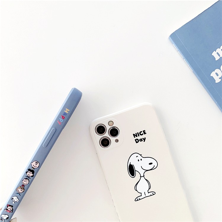 Ốp lưng iphone Love Snoopy cạnh vuông in hình viền 5/5s/6/6plus/6s/6splus/7/7plus/8/8plus/x/xs/11/12/pro/max/plus/promax | BigBuy360 - bigbuy360.vn