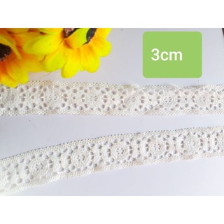 Dây ren trắng bản rộng 03cm