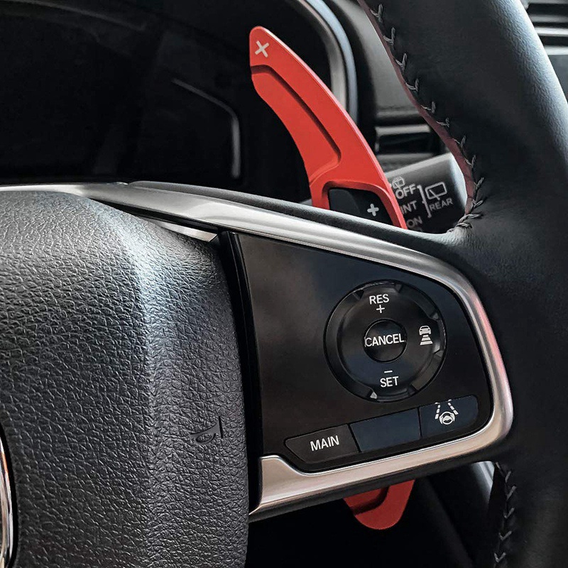 Bộ 2 Lẫy Chuyển Số Trên Vô Lăng Bằng Hợp Kim Nhôm Màu Đỏ Cho Honda Think Platinum Acord Odyssey Guandao Gearshift Paddle Acura CDX CR-V