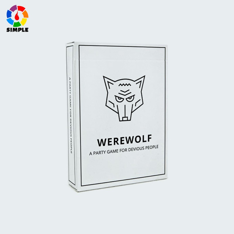 Werewolf: A Party Game Bộ thẻ bài trò chơi Ma sói nhập vai ẩn danh suy luận siêu hot màu đen trắng