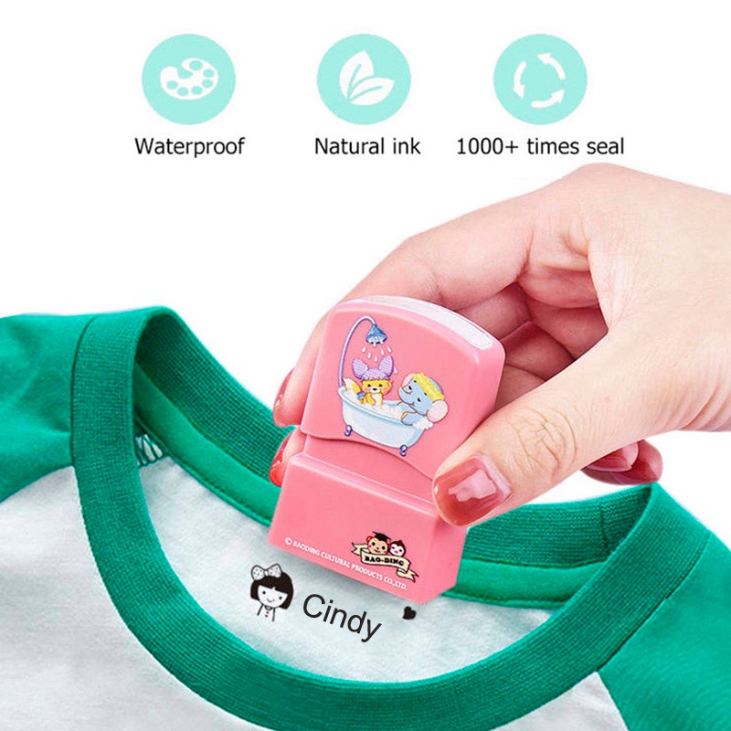 Con Dấu Đóng Tên Quần Áo DIY Dễ Thương Không Dễ Phai Màu Dành Cho Học Sinh