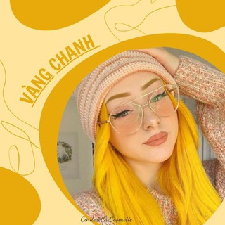 Thuốc nhuộm tóc màu vàng chanh (kèm trợ nhuộm, găng tay)