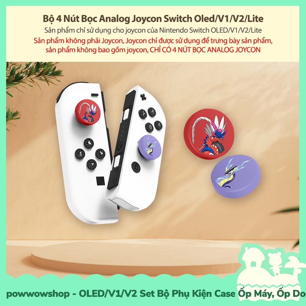 Oled/V1/V2 Set Bộ Phụ Kiện Case Máy, Case Dock, Nút Bọc, Hộp Băng Nintendo Switch Mẫu Scarlet Violet