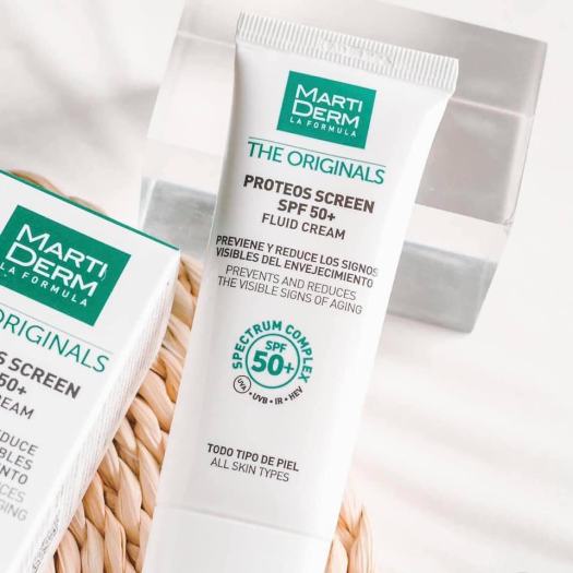 Kem chống nắng phổ rộng MartiDerm The Originals Proteos Screen SPF50+ Fluid Cream 40ml