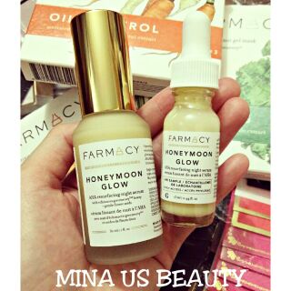 [5/13/30ml] Serum trẻ hóa, sáng da, giúp da căng bóng Farmacy Honeymoon Glow AHA Resurfacing night serum