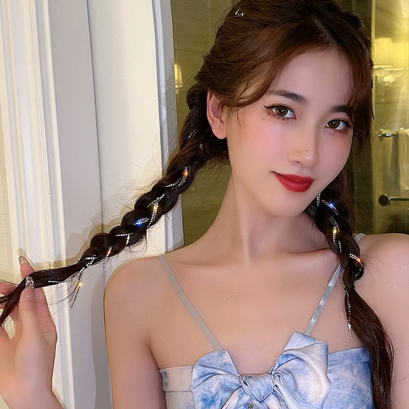Kẹp Tóc Đính Đá Phối Tua Rua Bằng Hợp Kim Thời Trang Sang Trọng