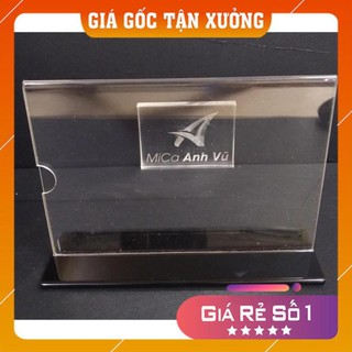 [Mica Việt Nam] [Giá Gốc Tận Xưởng] Bộ 2 Kệ menu mica để bàn khổ A4 ngang đế nhiều màu