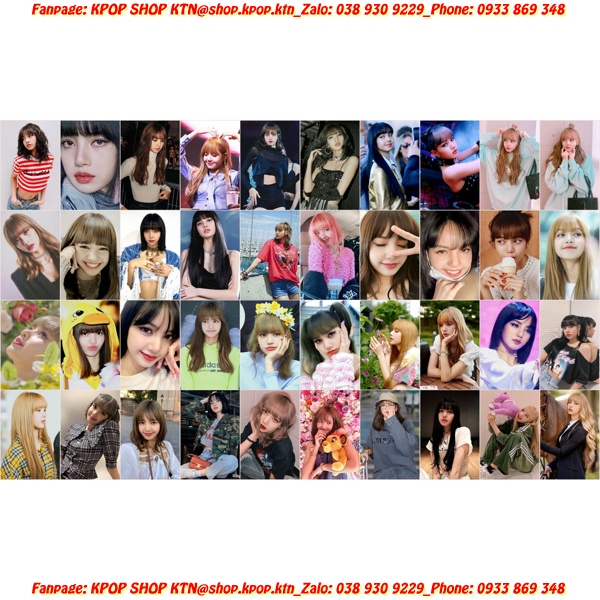 SÉT CARD BO GÓC LISA BLACK PINK