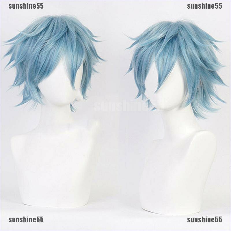 [Sẵn] Wig/tóc giả cosplay Shigaraki Tomura - Học viện anh hùng: Boku no Hero xanh da trời khói [Miu Cosplay]