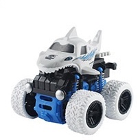 Đồ Chơi Xe Hình Cá Mập Chạy Đà, Giảm Xóc, Xoay 360, Nhào Lộn Cho Bé