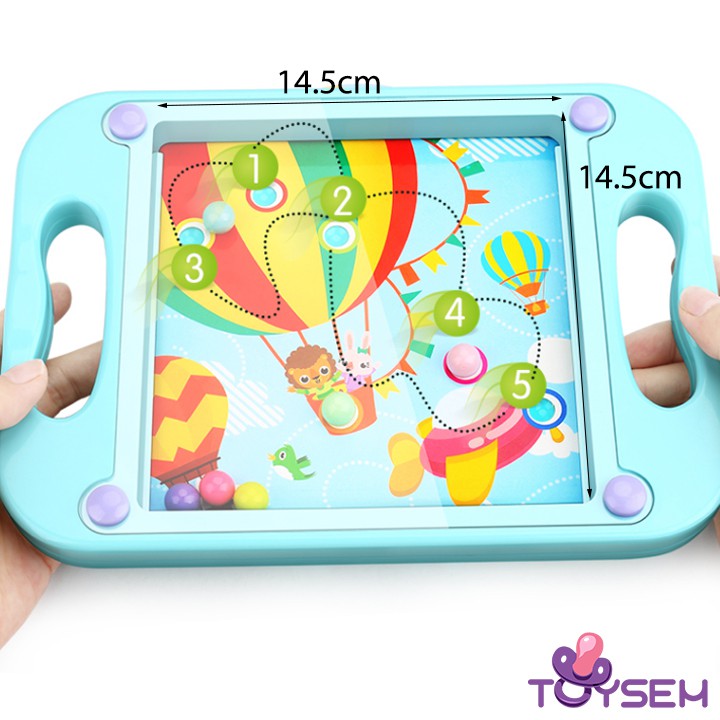 Đồ chơi lăn bi vào lỗ 6 bi loại lớn - Trò chơi Labyrinth Toysem đặt bóng thông minh cho bé - Quà tặng sinh nhật cho bé