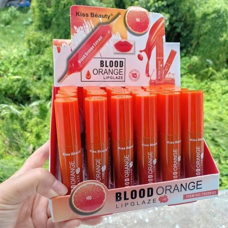 🍊SON KEM SIÊU LÌ BLOOD ORANGE Kiss Beauty🍊