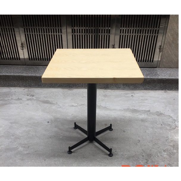BÀN GỖ VUÔNG CHÂN CHỮ X KHUNG SƠN TĨNH ĐIỆN- BÀN CAFE