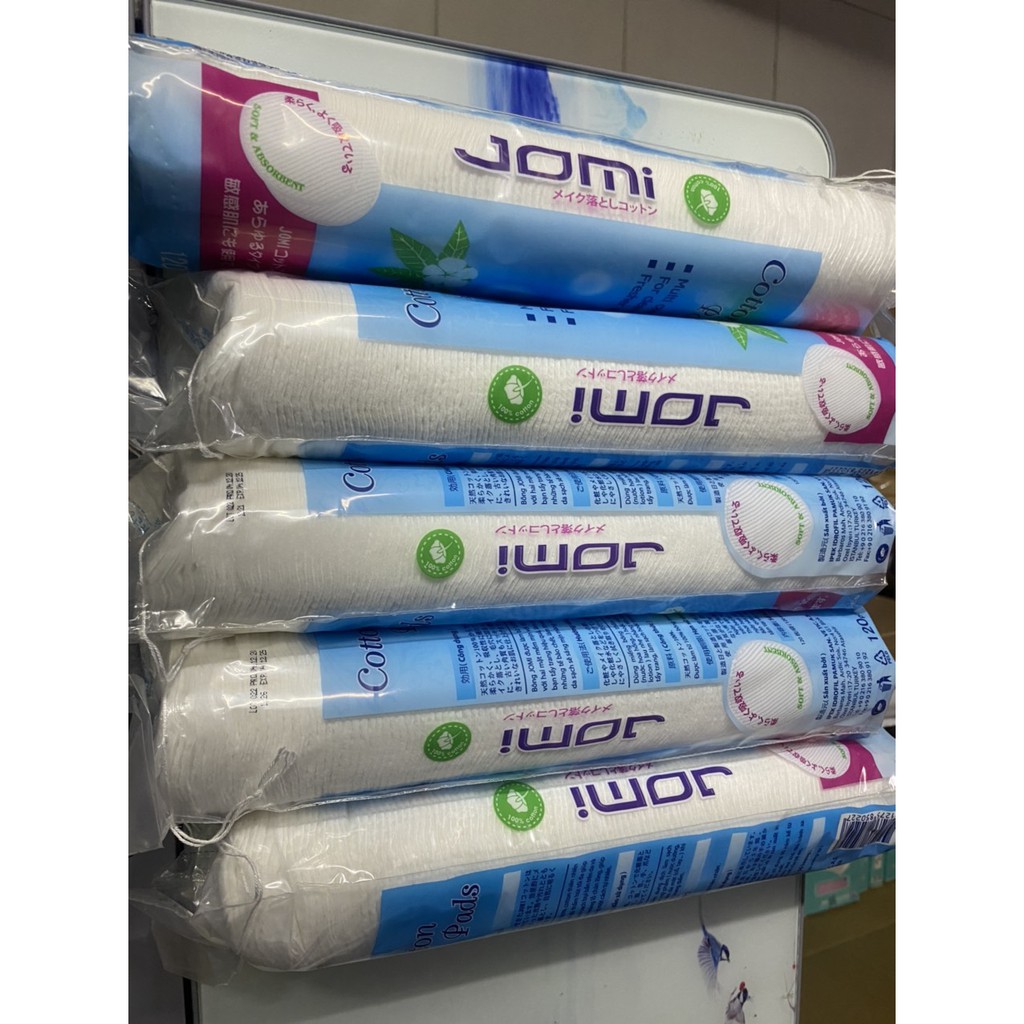 Bông tẩy trang jomi  120 miếng